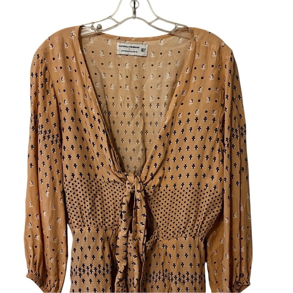 Faithfull the brand Trinidad tunic dress in pink Anthropologie Large mini whimsy - Picture 6 of 16